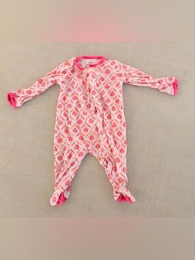 Baby Pink Magnetic Me Footed Onesie